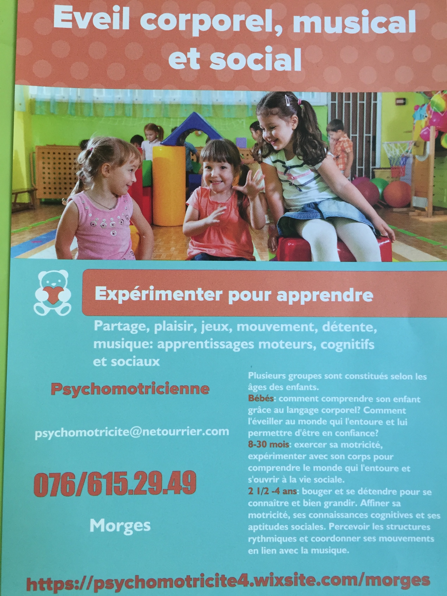 Eveil corporel dansé - 3-6 ans (parent-enfant)